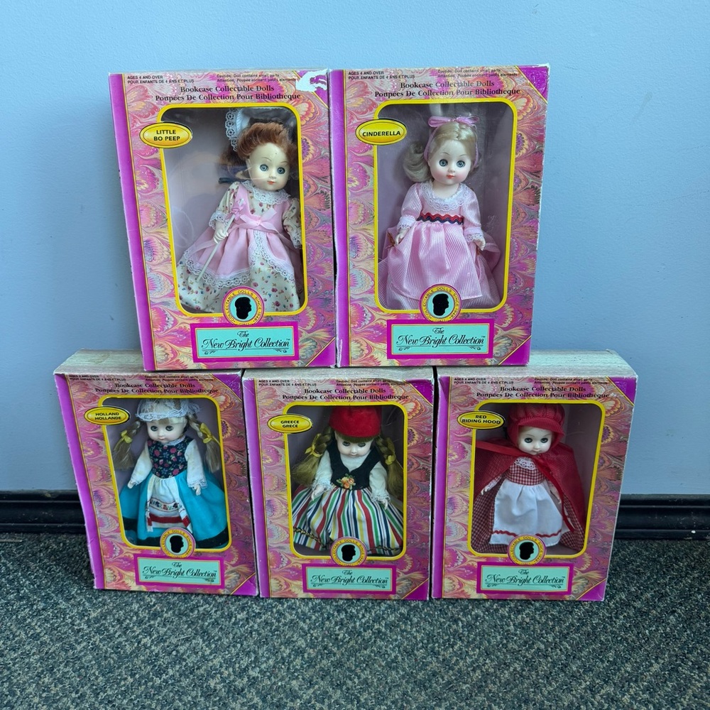 New Bright 1991 Vintage Retro Dolls Set